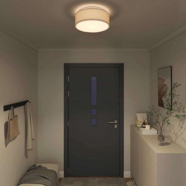 Deckenleuchten Aufbaumontage Taupe Ø 38 cm Stoff E27