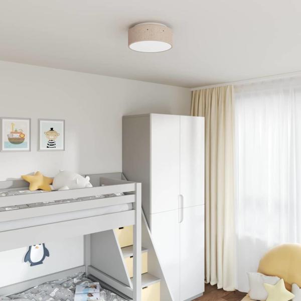 ARDEBO.de - Deckenleuchten mit Sternenhimmel-Lampschirm Taupe Ø 30 cm Stoff E27