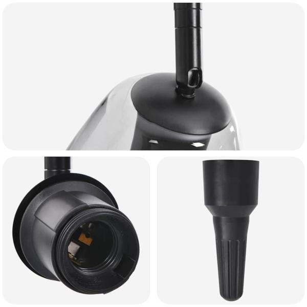 Deckenlampen mit verstellbarem Glasschirm Anthrazit E27