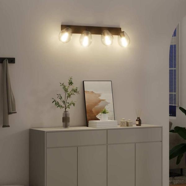 Deckenleuchten mit verstellbarem Glasschirm Anthrazit E27