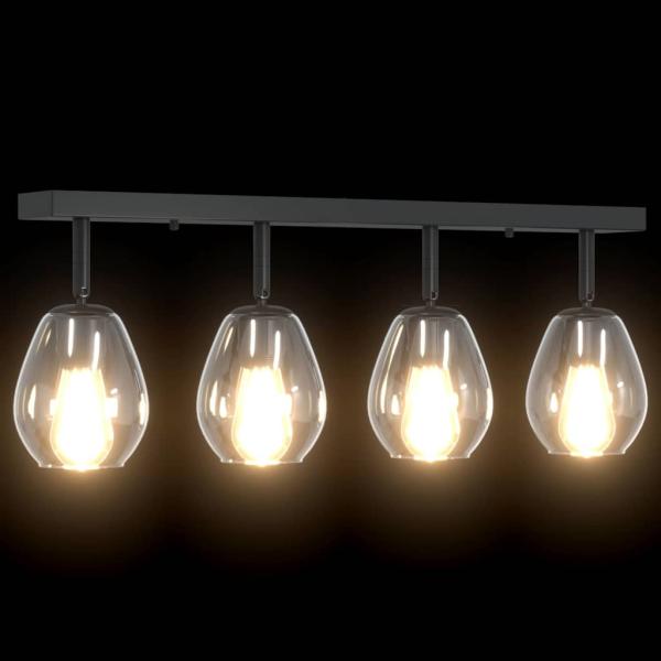 Deckenleuchten mit verstellbarem Glasschirm Anthrazit E27