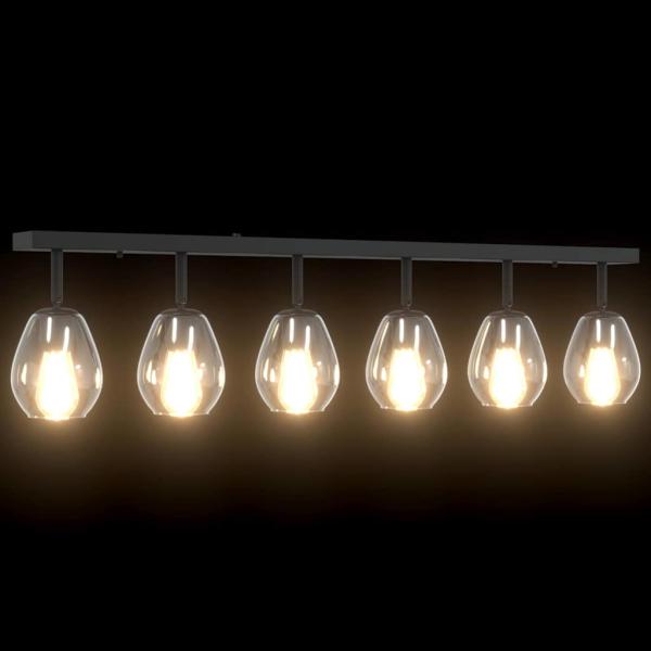 Deckenleuchten mit verstellbarem Glasschirm in Anthrazit E27