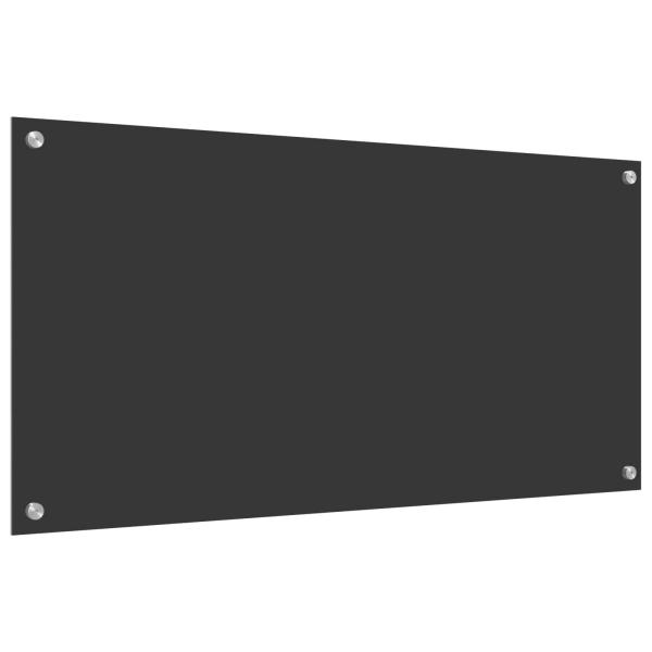 Küchenrückwand Dunkelgrau 100x50x0,6 cm Sicherheitsglas