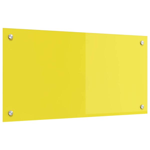 ARDEBO.de - Küchenrückwand Gelb 80x40x0,6 cm aus Sicherheitsglas