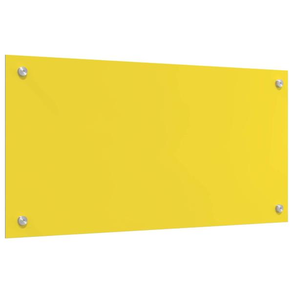 Küchenrückwand Gelb 80x40x0,6 cm aus Sicherheitsglas