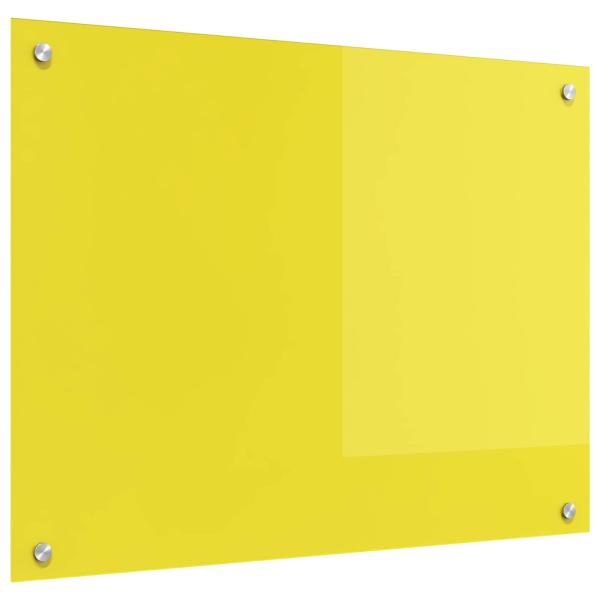 ARDEBO.de - Küchenrückwand Gelb 80x60x0,6 cm Sicherheitsglas