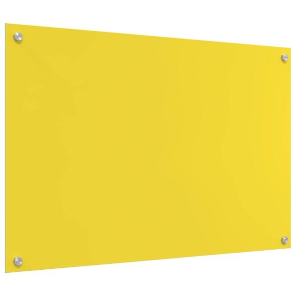 Küchenrückwand Gelb 90x60x0,6 cm aus Einscheibensicherheitsglas