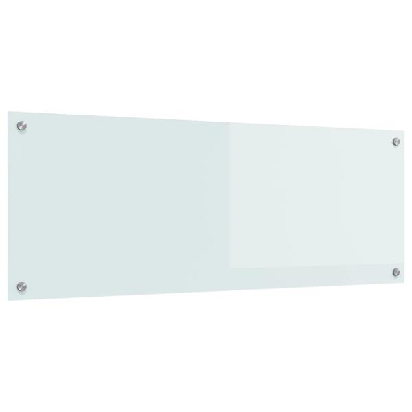ARDEBO.de - Küchenrückwand in Weiß 110x40x0,6 cm aus Sicherheitsglas