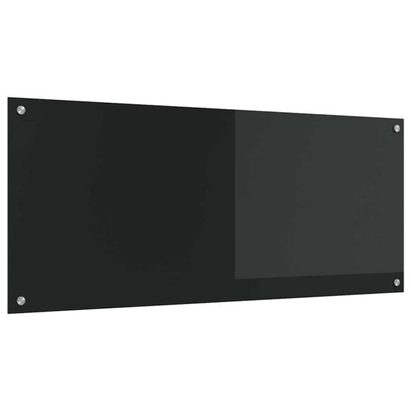 Küchenrückwand Schwarz 120x50x0.6 cm Sicherheitsglas