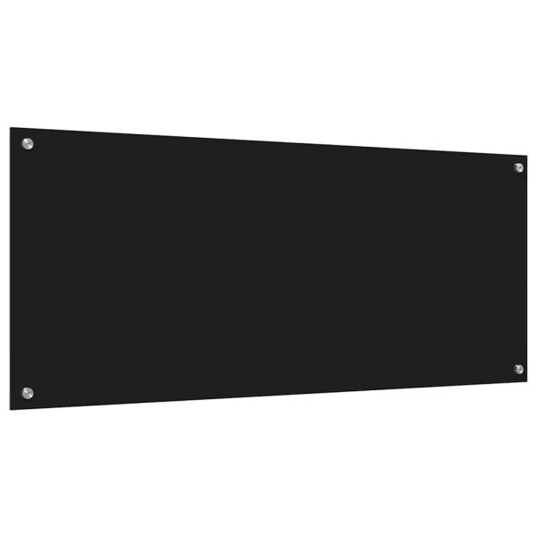 Küchenrückwand Schwarz 120x50x0.6 cm Sicherheitsglas