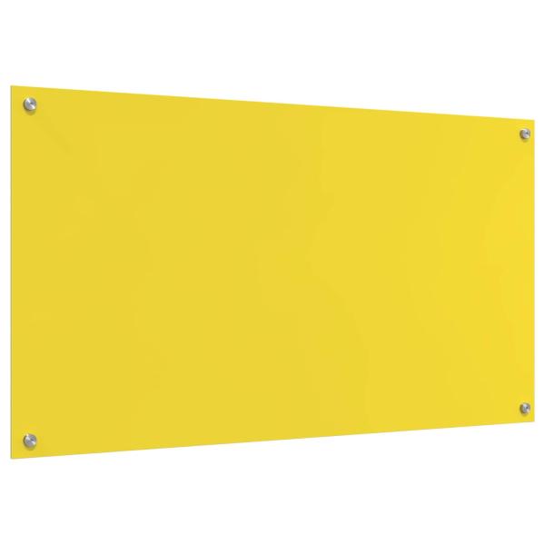 Küchenrückwand Gelb 110x60x0,6 cm aus gehärtetem Glas