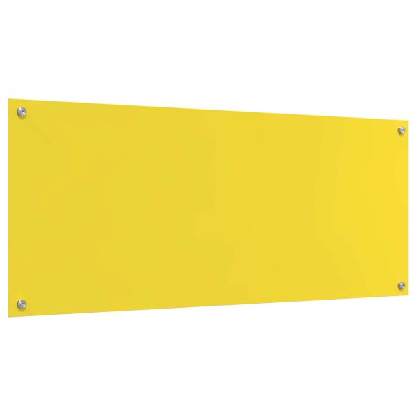 Küchenrückwand Gelb 120x50x0,6 cm aus gehärtetem Glas