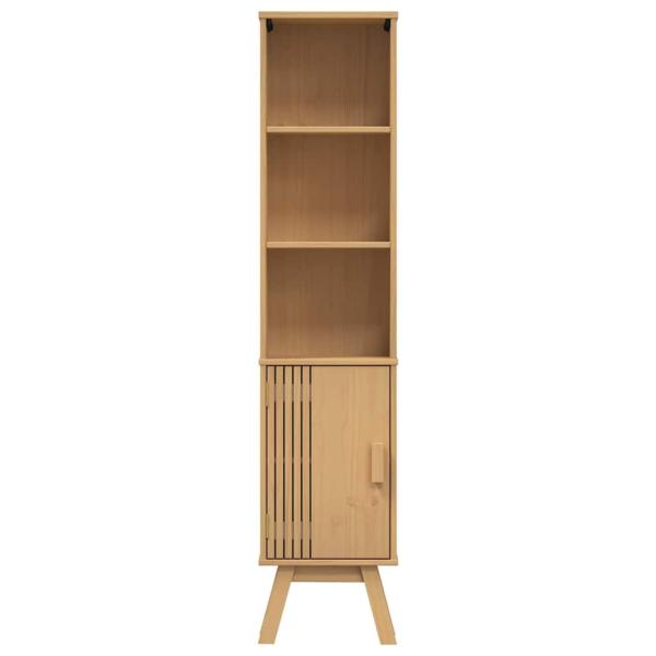 Badezimmer-Schrank Braun 35x30x159 cm Massivholz Kiefer