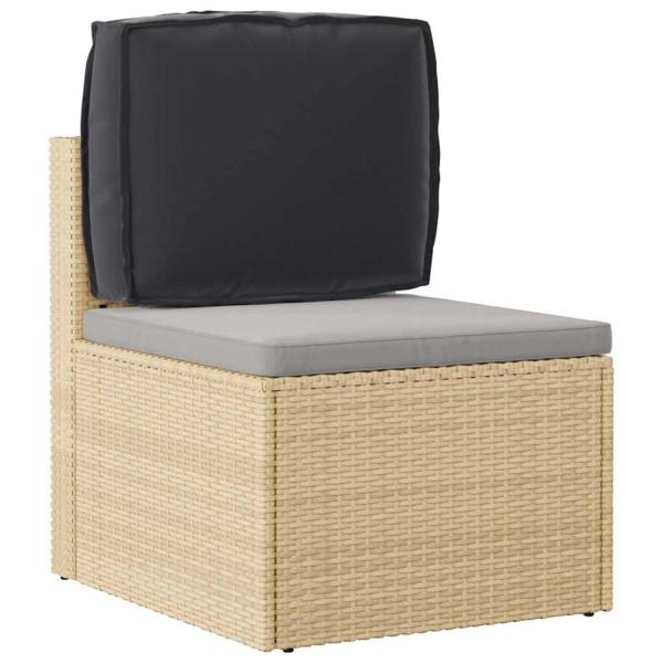 Außenkissen Schwarz Polyester Mittel Stuhlkissen Rechteckig