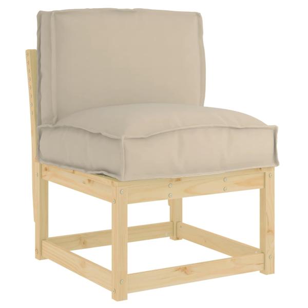 Outdoor Kissen Taupe Polyester 50 x 40 x 12 cm Sofakissen