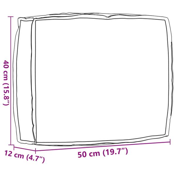 Outdoor-Kissen Blattmuster Polyester 50 x 12 x 40 cm