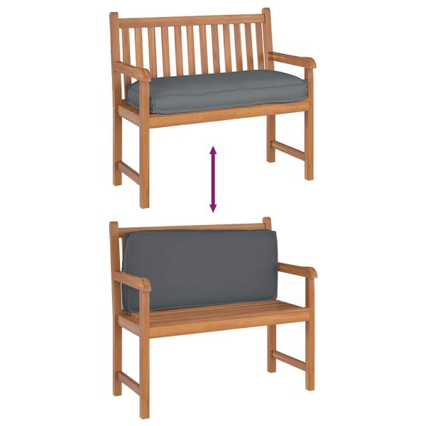 Kissen Anthrazit 120 x 50 x 12 cm Oxford-Stoff