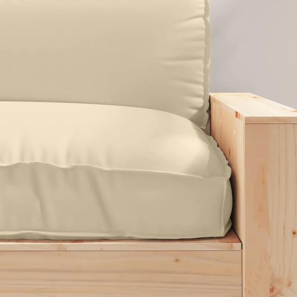 Outdoor Kissen Beige Baumwolle 120 x 12 x 80 cm Abnehmbare Bezüge