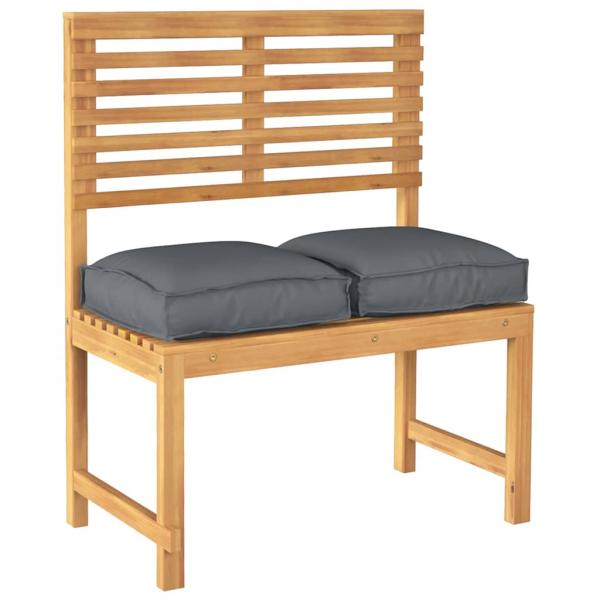 Außenkissen Set mit 2 Anthrazit Polyester 40 x 40 x 8 cm