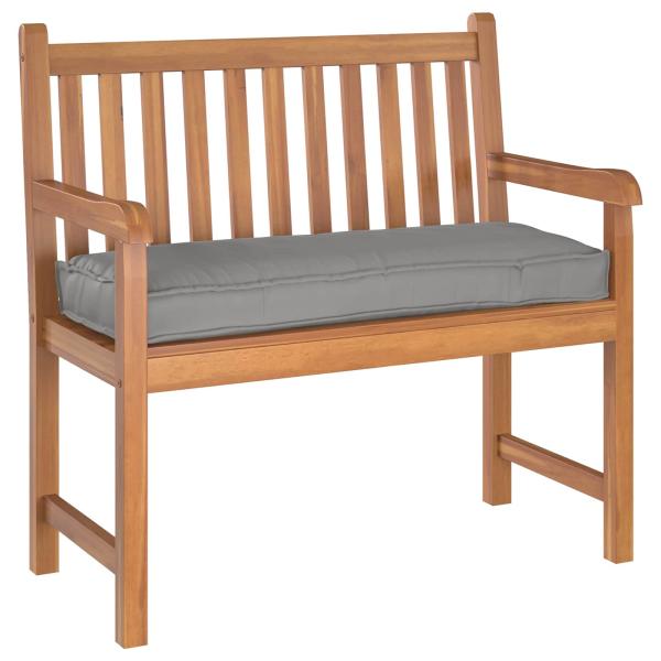 ARDEBO.de - Outdoor Kissen Grau Polyester 100 x 40 x 8 cm Abnehmbare Bezüge