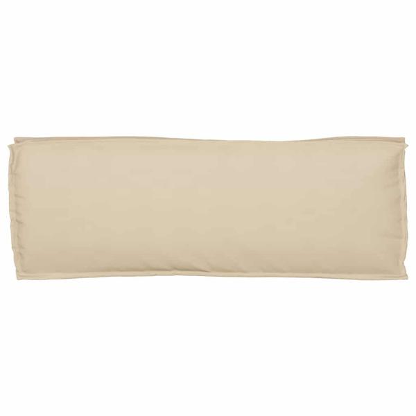 Außenkissen Beige Polyester 110 x 40 x 8 cm Stuhlkissen