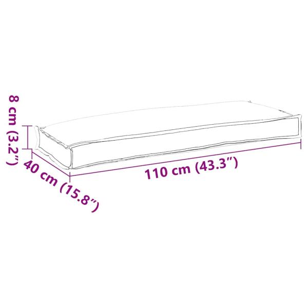 ARDEBO.de - Outdoor Kissen Taupe Polyester 110 x 40 x 8 cm Abnehmbare Bezüge