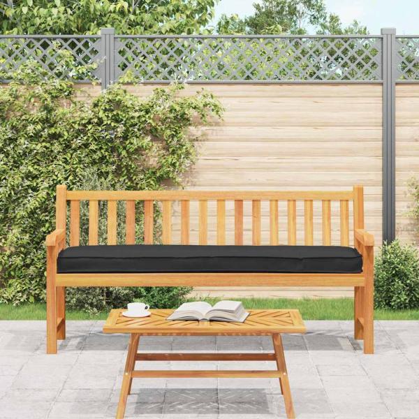 Outdoor Kissen Schwarz Polyester Lounge-Kissen Rechteckig