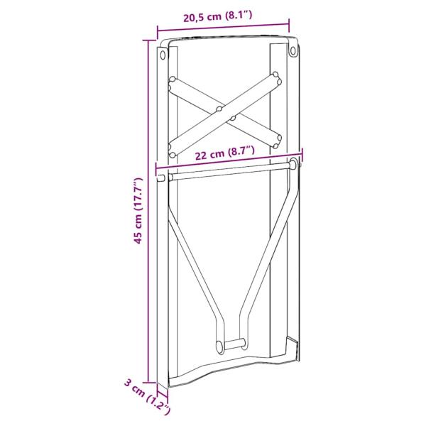 Bierbank Beine 2 Stück klappbar Schwarz pulverbeschichteter Stahl