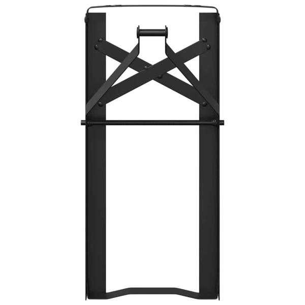 Bierbank Beine 2 Stück klappbar Schwarz pulverbeschichteter Stahl