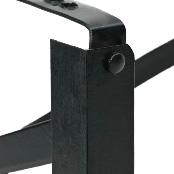 Bier Tischbein 2 stk. Schwarz 39 x 3 x 75 cm