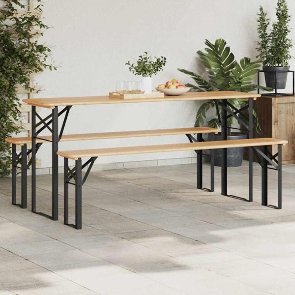 Bier Tischbeine 2 Stück Klappbar Schwarz Pulverbeschichteter Stahl