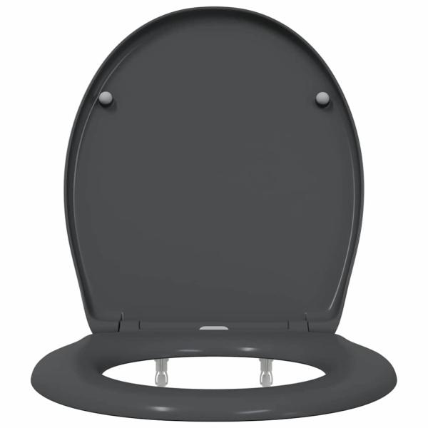 Schnellverschluss-Toilettensitz mit sanfter Schließfunktion Duroplast Anthrazit