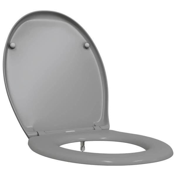 Schnellverschluss-Toilettensitz mit sanftem Schließen Duroplast Grau