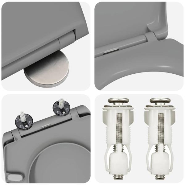 Toilettensitz Grau 47 x 37 x 4 cm Duroplast