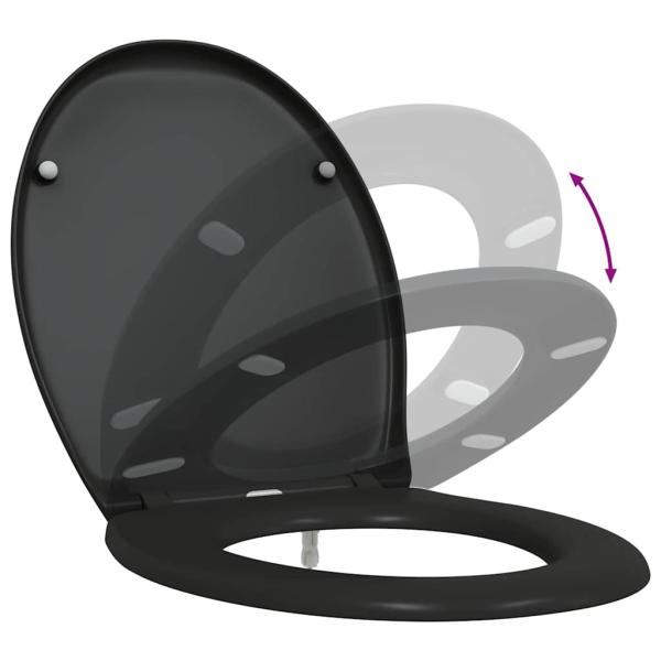 Toilettensitz Schwarz 47 x 37 x 4 cm Duroplast