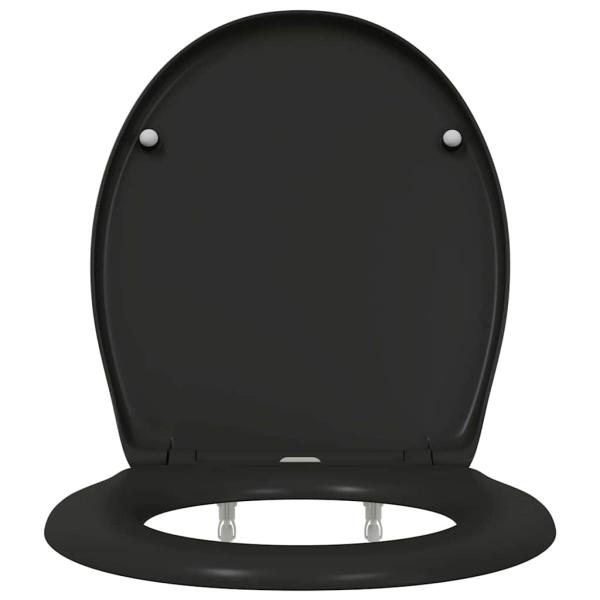 Toilettensitz mit Schnellverschluss und sanftem Schließen Duroplast Schwarz