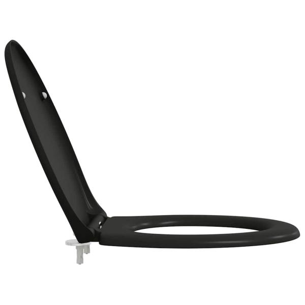 Toilettensitz mit Schnellverschluss und sanftem Schließen Duroplast Schwarz