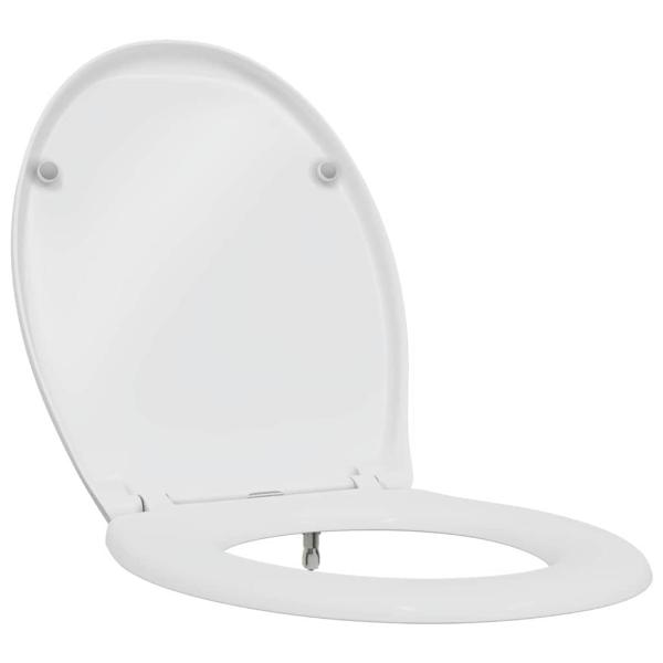 Schnellverschluss-Toilettensitz mit sanftem Schließen Duroplast Weiß