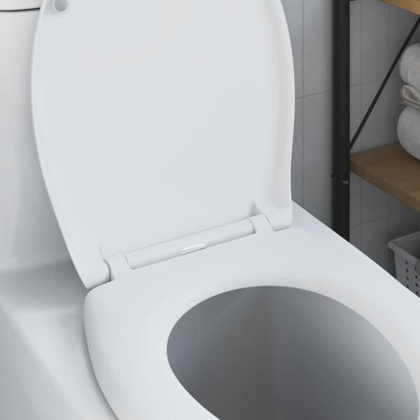 Schnellverschluss-Toilettensitz mit sanftem Schließen Duroplast Weiß