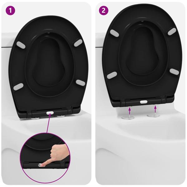 Familien-Toilettensitz mit Kindersitz Schnelle Freisetzung Duroplast