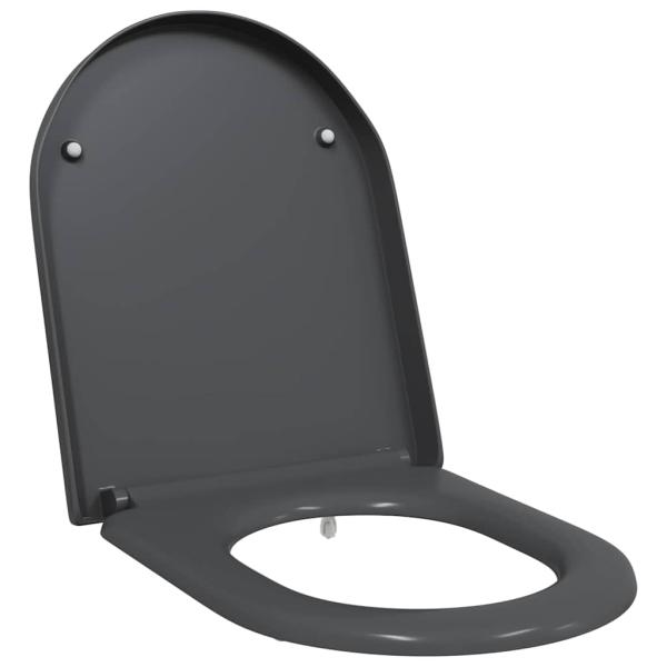 Schnellverschluss Toilettensitz mit sanfter Schließung Duroplast Anthrazit