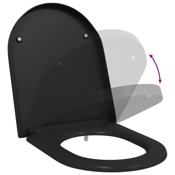 Toilettensitz Schwarz 49 x 36 x 4 cm Duroplast