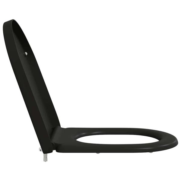 Toilettensitz mit Schnellverschluss und sanftem Schließmechanismus Duroplast Schwarz