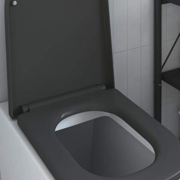 ARDEBO.de - Toilettensitz mit Schnellverschluss und sanftem Schließen Duroplast Anthrazit