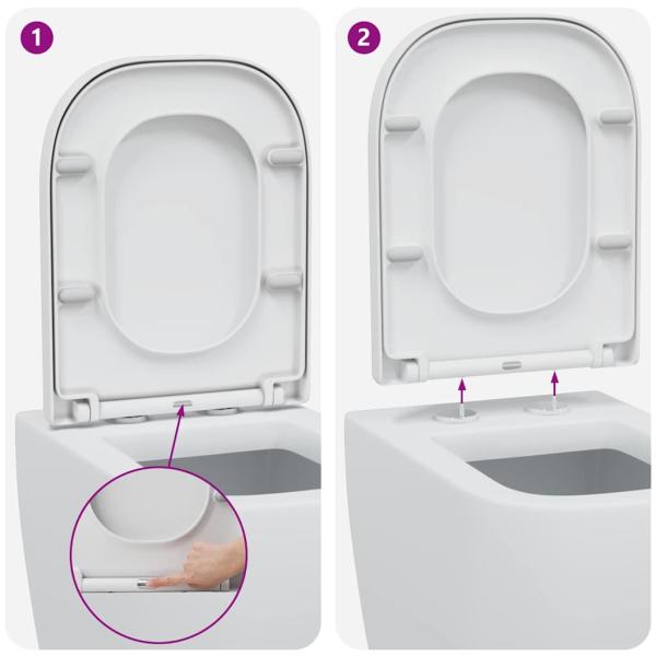 Quick Release Toilettensitz mit sanftem Schließen Duroplast Weiß