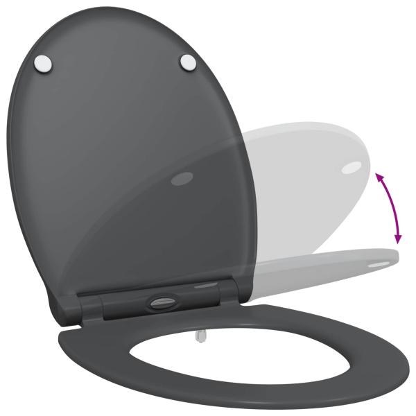 Toilettensitz Anthrazit 45,5 x 37,5 x 3,8 cm Duroplast