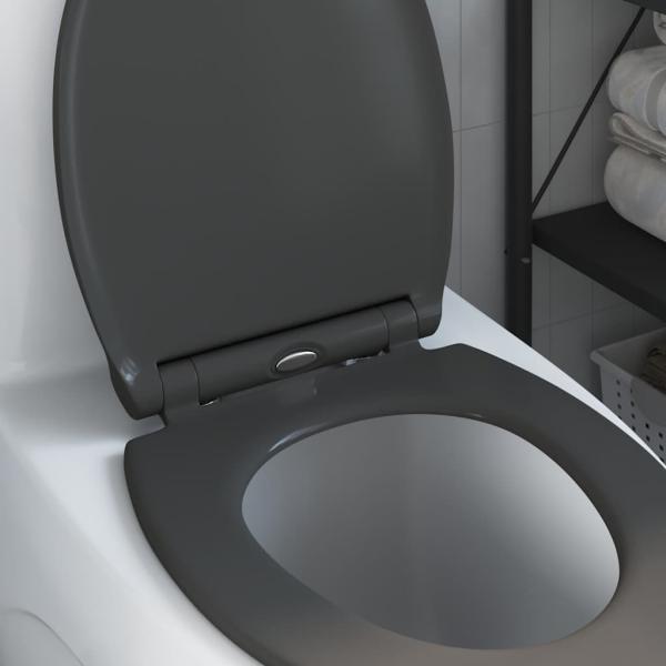 Quick Release Toilettensitz mit sanftem Schließen Duroplast Anthrazit
