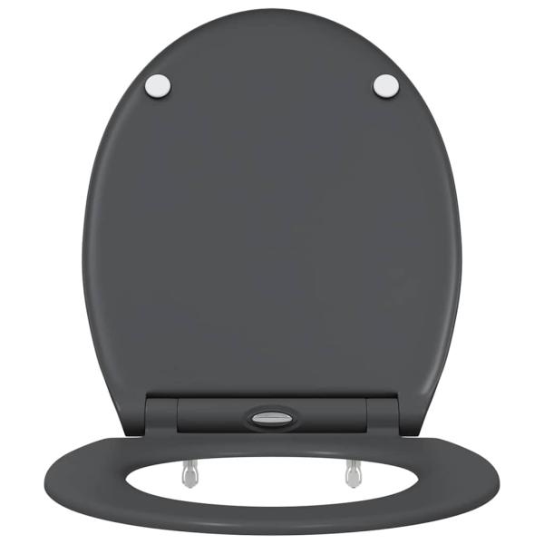 Quick Release Toilettensitz mit sanftem Schließen Duroplast Anthrazit