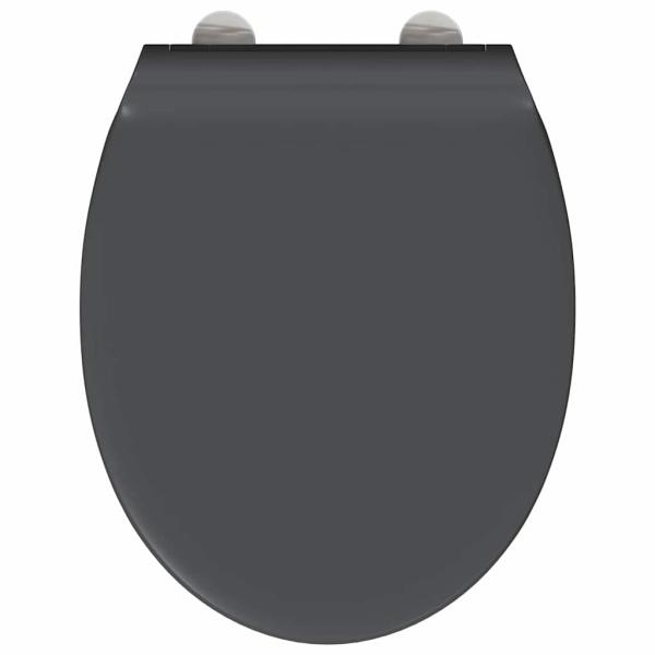 Quick Release Toilettensitz mit sanftem Schließen Duroplast Anthrazit