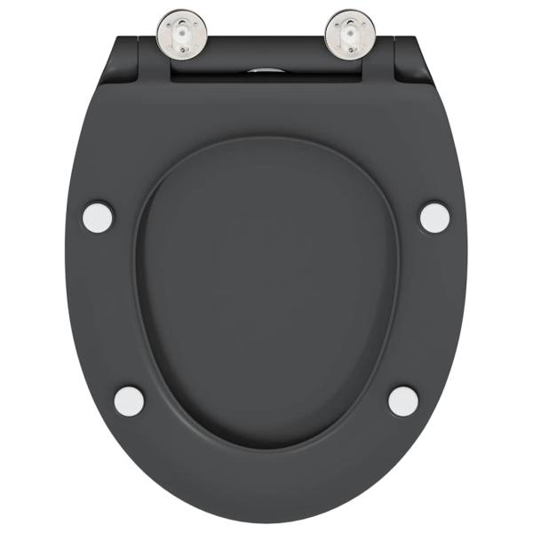 Quick Release Toilettensitz mit sanftem Schließen Duroplast Anthrazit